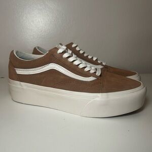 Vans platform sneakers, light brown, US Women 10/ US Men 8.5